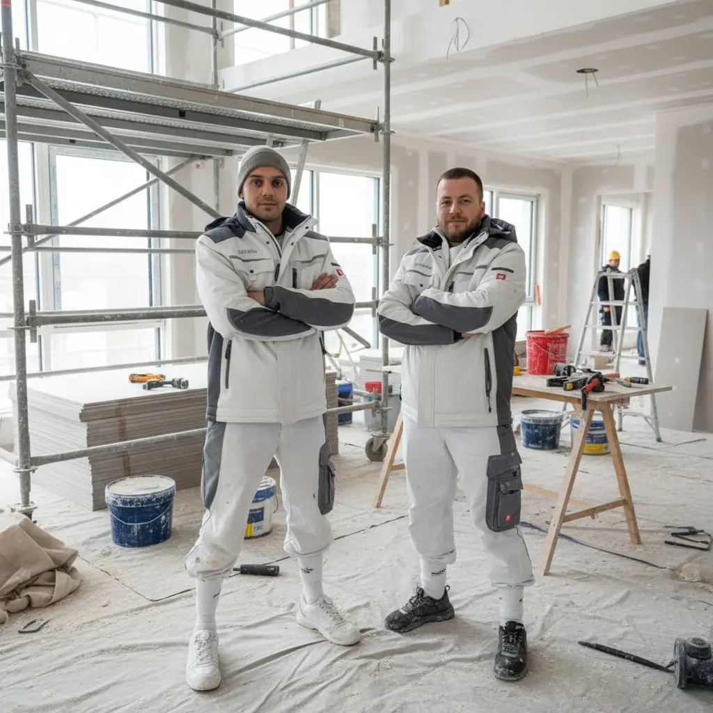 Vasil und Ayan bei der Arbeit